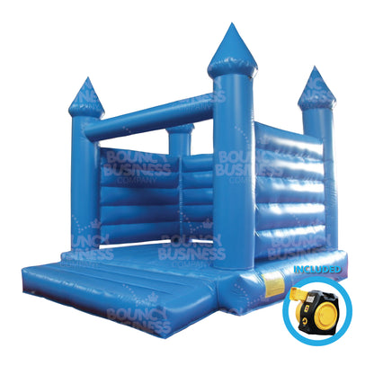 All blue bounce house